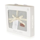 POPCORN Kötött takaró 80x100cm SZÜRKE