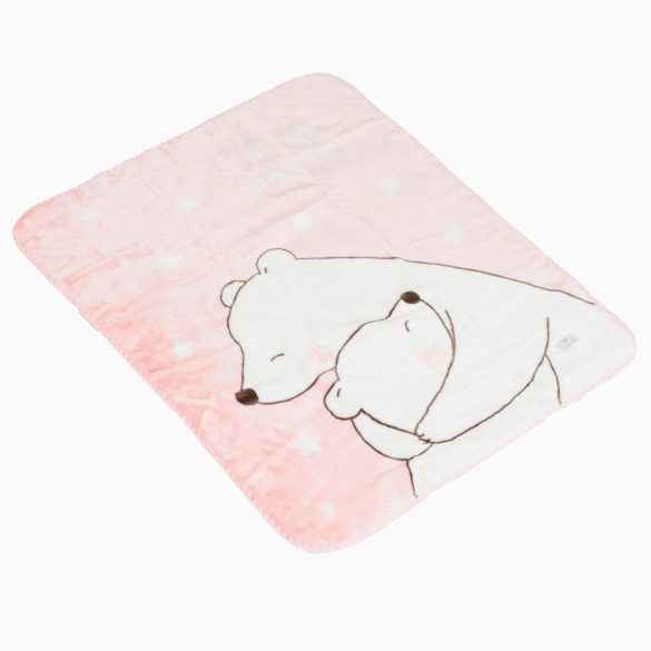 TAKARÓ SOFTY pihe puha kicsi 80*110cm  jegesmedvés PINK