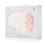 Baba takaró LITTLE FRIENDS 80x110 cm erdei állatos PINK