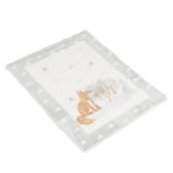 Baba takaró LITTLE FRIENDS 80x110 cm erdei állatos SZÜRKE