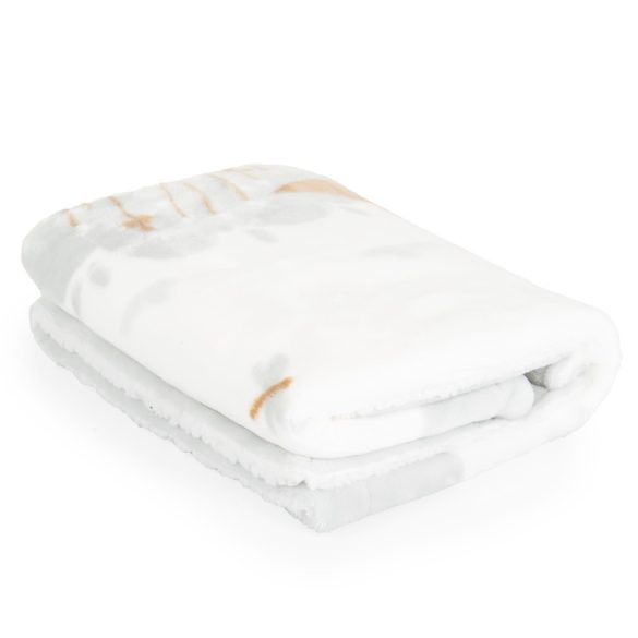 Baba takaró LITTLE FRIENDS 80x110 cm erdei állatos SZÜRKE