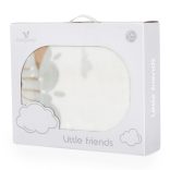 Baba takaró LITTLE FRIENDS 80x110 cm erdei állatos SZÜRKE