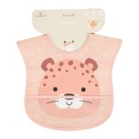 MOODY előke, zsebes, tépőzáras, leopárd PINK