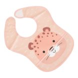 MOODY előke, zsebes, tépőzáras, leopárd PINK