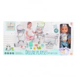 BABA játékszett 36 cmes FIÚ babával delux playset KÉK