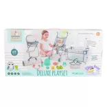 BABA játékszett 36 cmes FIÚ babával delux playset KÉK