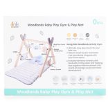 JÁTSZÓSZŐNYEG plüss, fa játékhíddal, összecsukható Sahara SZÖGLETES