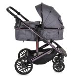 ALL ROAD babakocsi szett 2in1 átalakítható,  autós hordozóval SZÜRKE