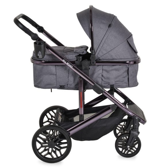 ALL ROAD babakocsi szett 2in1 átalakítható,  autós hordozóval SZÜRKE