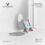 MURRAY lépcsős WC szűkítő 2 lépcsővel, fogantyúval PINK