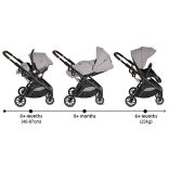 BINGO babakocsi  SZETT újszülött kortól 22kg-ig 2in1 sport+váz+hordozó STEEL EZÜSTSZÜRKE