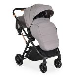 BINGO babakocsi  SZETT újszülött kortól 22kg-ig 2in1 sport+váz+hordozó STEEL EZÜSTSZÜRKE