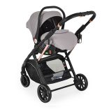 BINGO babakocsi  SZETT újszülött kortól 22kg-ig 2in1 sport+váz+hordozó STEEL EZÜSTSZÜRKE