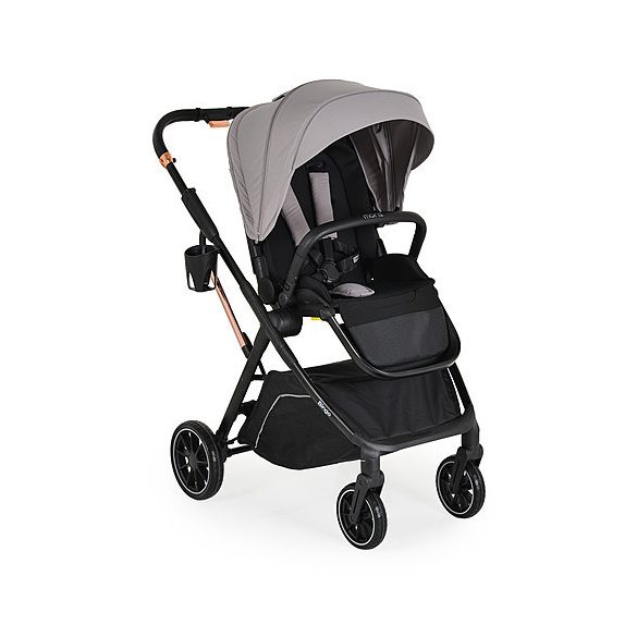 BINGO babakocsi  SZETT újszülött kortól 22kg-ig 2in1 sport+váz+hordozó STEEL EZÜSTSZÜRKE