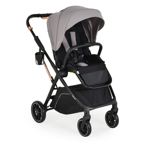 BINGO babakocsi 22kg-ig, sport vázzal, összecsukható 2 irányban STEEL/EZÜSTSZÜRKE