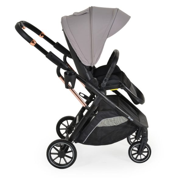 BINGO babakocsi 22kg-ig, sport vázzal, összecsukható 2 irányban STEEL/EZÜSTSZÜRKE