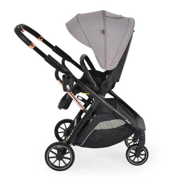 BINGO babakocsi 22kg-ig, sport vázzal, összecsukható 2 irányban STEEL/EZÜSTSZÜRKE