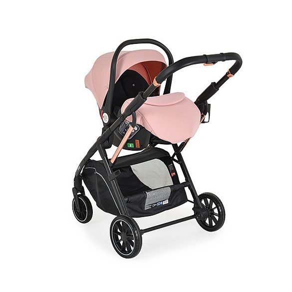 BINGO babakocsi  SZETT újszülött kortól 22kg-ig 2in1 sport+váz+hordozó PINK
