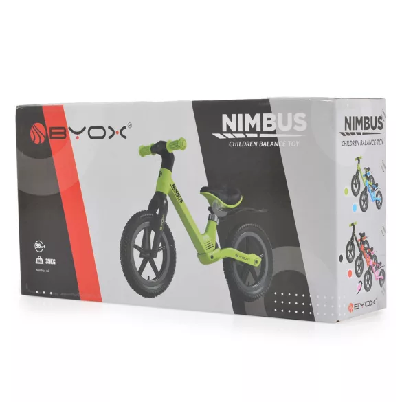 NIMBUS futóbicikli 12es fújható, világító kerekekkel KÉK