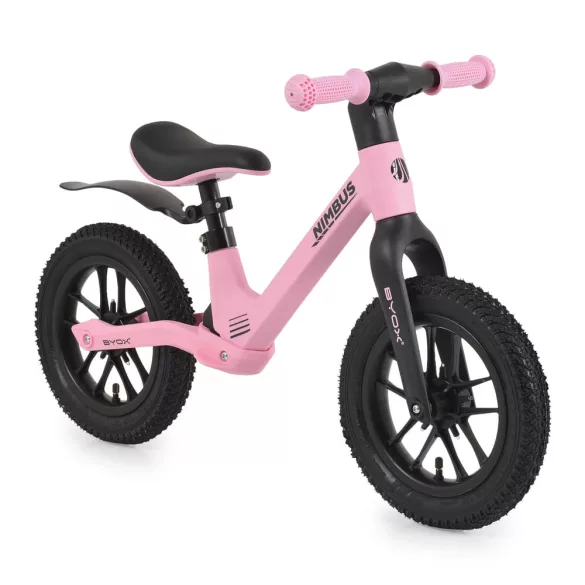 NIMBUS futóbicikli 12es fújható, világító kerekekkel PINK