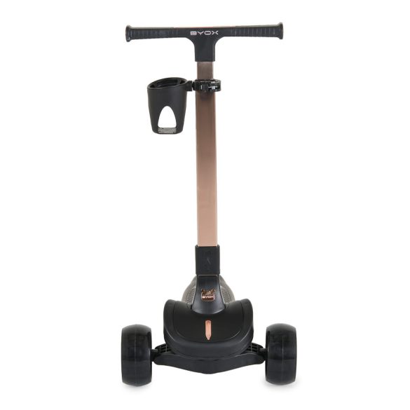 AERO roller, összecsukható, 50kg-ig, 3 kerekű, arany váz FEKETE