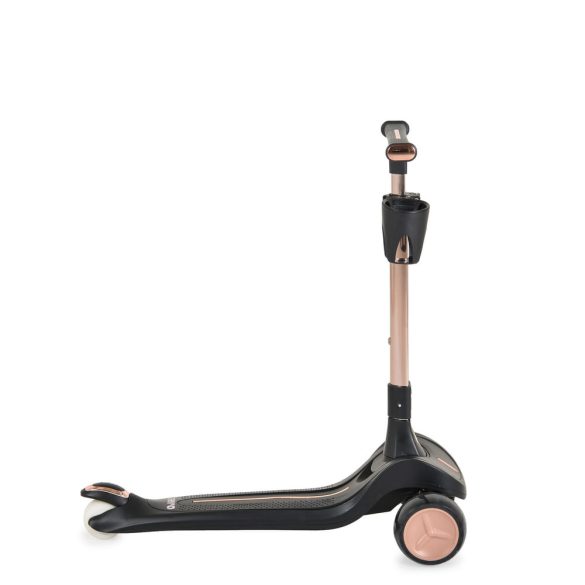 AERO roller, összecsukható, 50kg-ig, 3 kerekű, arany váz FEKETE