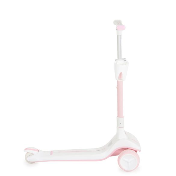 AERO roller, összecsukható, 50kg-ig, 3 kerekű, váza fehér/RÓZSASZÍN