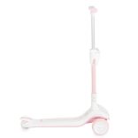 AERO roller, összecsukható, 50kg-ig, 3 kerekű, váza fehér/RÓZSASZÍN