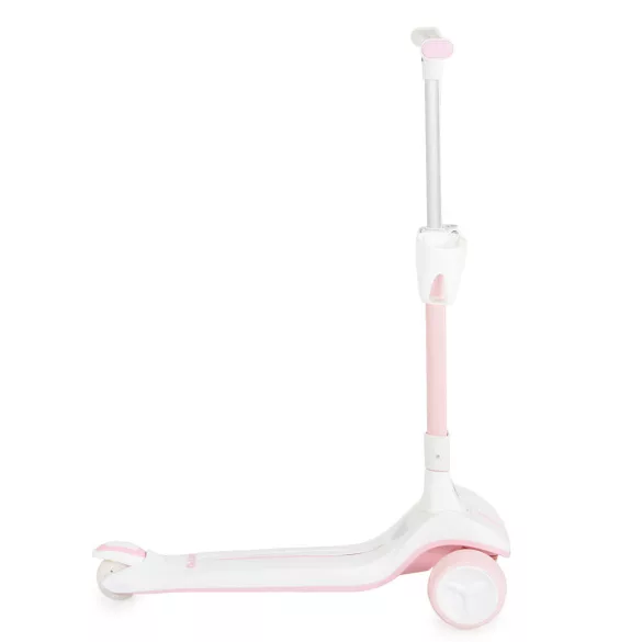 AERO roller, összecsukható, 50kg-ig, 3 kerekű, váza fehér/RÓZSASZÍN