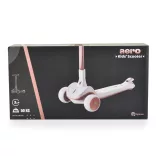 AERO roller, összecsukható, 50kg-ig, 3 kerekű, váza fehér/RÓZSASZÍN