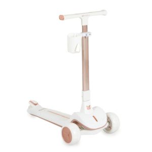 AERO roller, összecsukható, 50kg-ig, 3 kerekű, arany váz FEHÉR