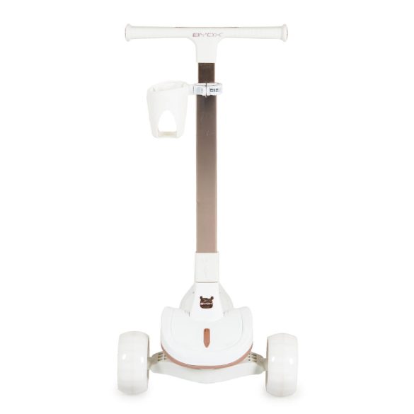 AERO roller, összecsukható, 50kg-ig, 3 kerekű, arany váz FEHÉR