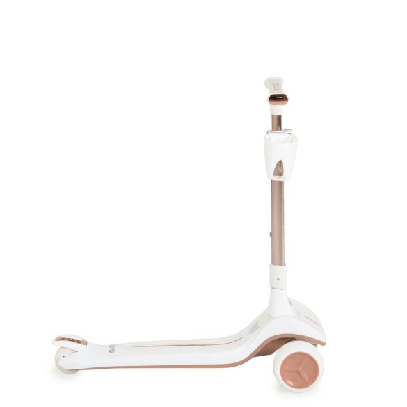 AERO roller, összecsukható, 50kg-ig, 3 kerekű, arany váz FEHÉR