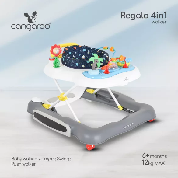 REGALO bébikomp hintázós, járássegítő, ugráló zenével 4in1