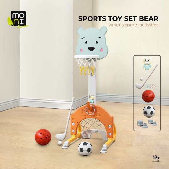 MONI kosárpalánk sport játékszett macis