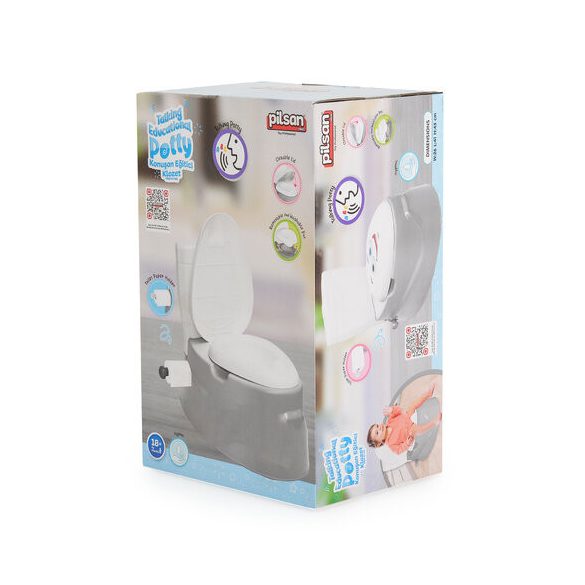 PILSAN zenélő bili SZÜRKE 