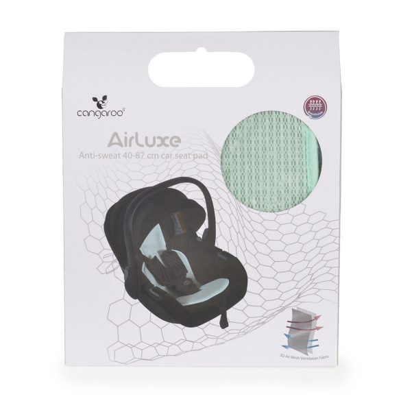 AIRLUXE autós hordozó párna, izzadásgátlós 40-87cm MENTA