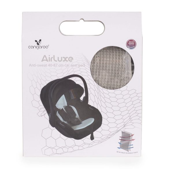 AIRLUXE autós hordozó párna, izzadásgátlós 40-87cm SZÜRKE