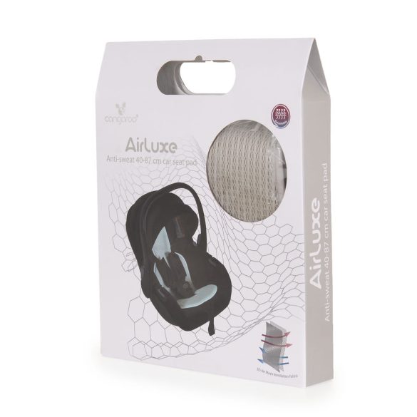 AIRLUXE autós hordozó párna, izzadásgátlós 40-87cm SZÜRKE