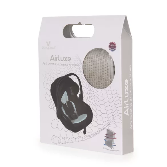AIRLUXE autós hordozó párna, izzadásgátlós 40-87cm SZÜRKE