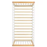 SIERRA fa babaágy rácsos 60*120cm FEHÉR/NATUR