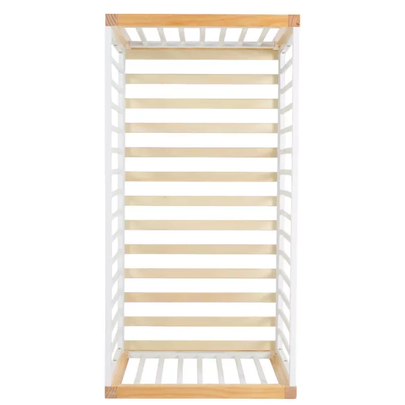 SIERRA fa babaágy rácsos 60*120cm FEHÉR/NATUR