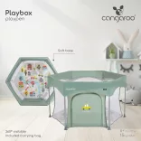 PLAYBOX utazó járóka 6szögletű PINK