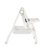 SURPRISE etetőszék szilikon tányérral, evőeszközzel, előkével FEHÉR