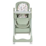 SURPRISE etetőszék szilikon tányérral, evőeszközzel, előkével ZÖLD