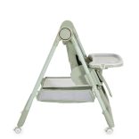 SURPRISE etetőszék szilikon tányérral, evőeszközzel, előkével ZÖLD