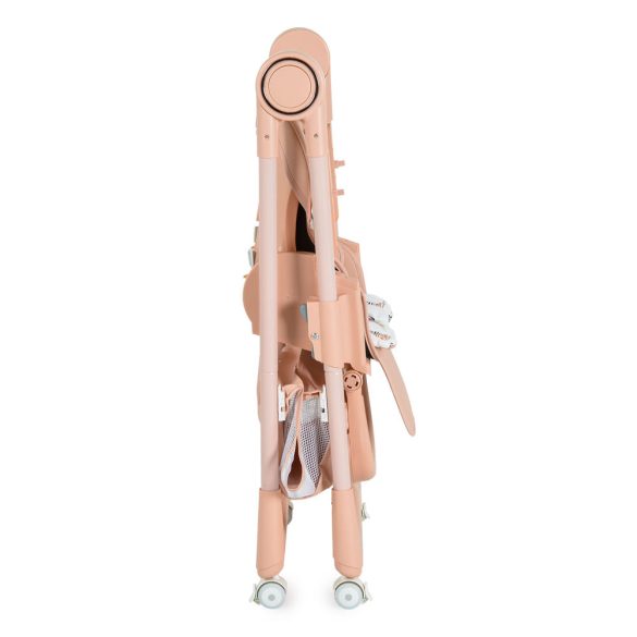 SURPRISE etetőszék szilikon tányérral, evőeszközzel, előkével PINK