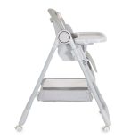 SURPRISE etetőszék szilikon tányérral, evőeszközzel, előkével SZÜRKE