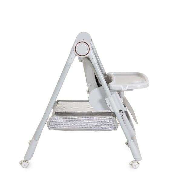 SURPRISE etetőszék szilikon tányérral, evőeszközzel, előkével SZÜRKE