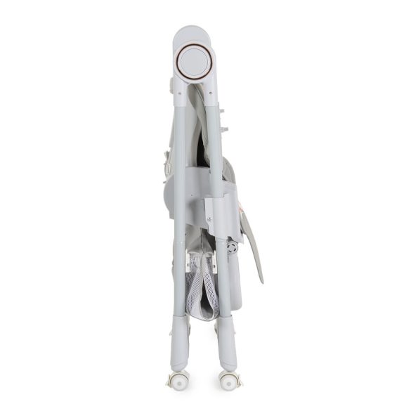 SURPRISE etetőszék szilikon tányérral, evőeszközzel, előkével SZÜRKE